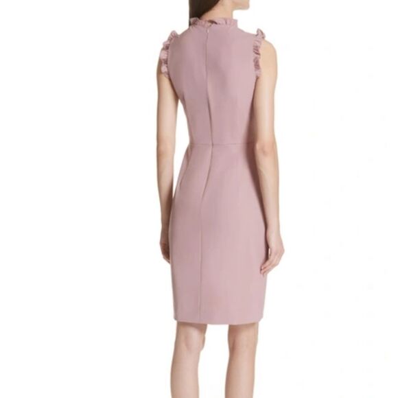 REBECCA TAYLOR Spring Ruffle Dress In Dusty Rose - Picture 3 of 7